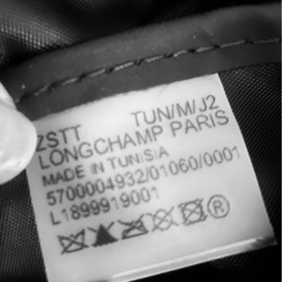 LONGCHAMP MONOCHROM ALL-BLACK Frm TUNISIA GORG Bag LUX RARE GENUINE SLEEK Lrg - Picture 16 of 16